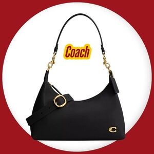 NWT Coach Black Shoulder Bag with Gold Accents Juliet Shoulder Bag